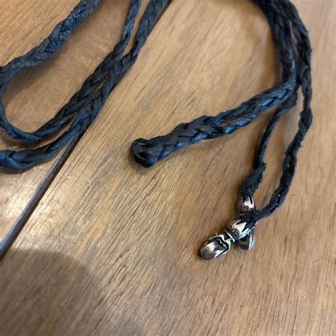 Yahoo!オークション - CHROME HEARTS LEATHER BRAID HEART CHARM ネッ...