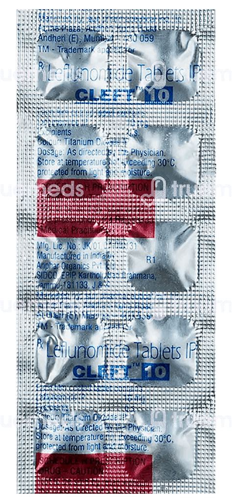 Cleft 10 MG | Order Cleft 10 MG Tablet Online at Truemeds