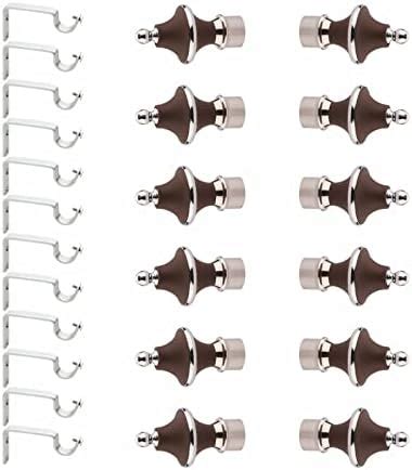 Buy GLOXY Aluminium Antique Diamond Curtain Bracket Parda Holder with ...