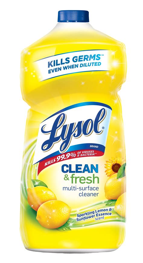 Lysol Clean & Fresh Multi-Surface Cleaner, Lemon & Sunflower, 40 Ounce ...