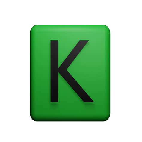 Letter K 3d icon 22786308 PNG