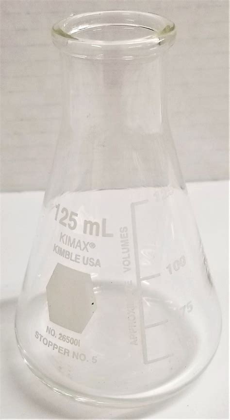 Used Corning PYREX 4980/Kimble KIMAX 26500 Narrow Mouth Erlenmeyer ...