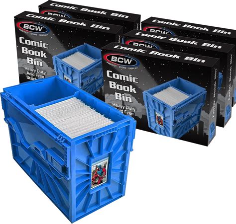 Amazon.com : BCW Short Comic Book Bin | Holds 150 Comics | Stackable ...