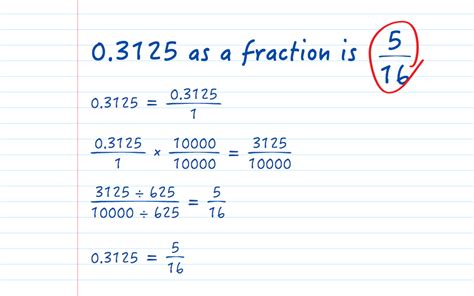 0.3125 as a Fraction - Decimal to Fraction