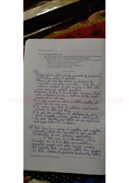 Image result for Msbte Software Testing Solved Manual