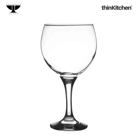 Ravenhead Entertain Set of 6 Gin Balloon Glasses – 65cl Oversized Cock ...