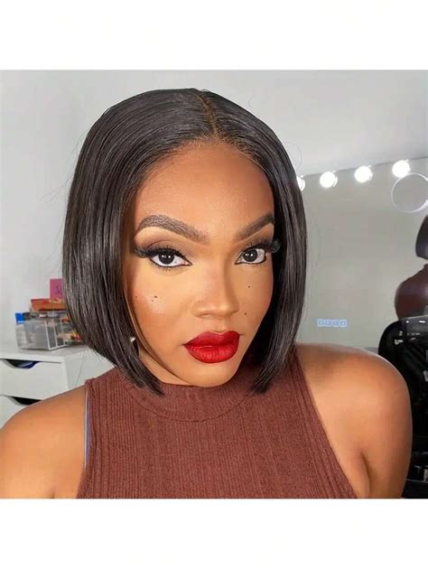 16inch Glueless Bob Wig Human Hair Pre Cut Discount13x4 Lace Front Wigs ...