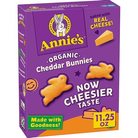 Amazon.com: Annie's Organic Cheddar Bunnies - Conejitos horneados de ...