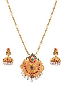 Buy Kord Store Latest Jewellery Chain Pendant Sets Featuring Moti ...