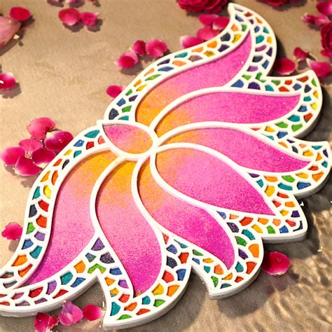 Lakshmi Rangoli Design - Island Rangoli Template – islandrangoli