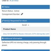 Vlebazaar — detective zinq ups for router delivered, return not getting ...
