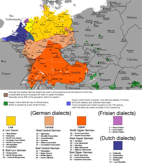 German language - Wikipedia | German language, Language map, Map