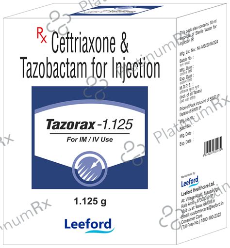 Tazorax 1.125 Injection | Uses, Price & Substitutes