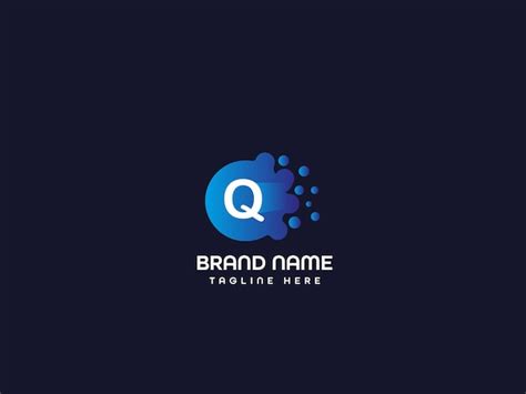 Letter q logo on a dark background | Premium Vector