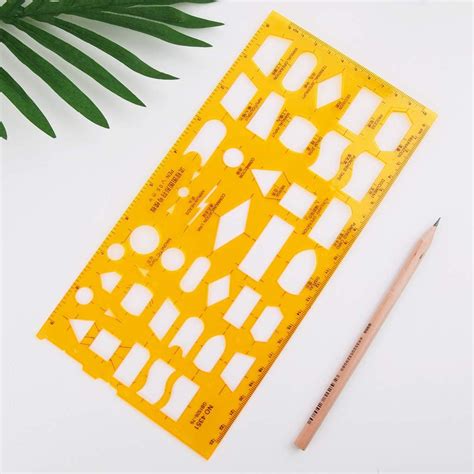 JinGuoZiLP K Resin Flow Chart Symbol Drafting Template Ruler India | Ubuy