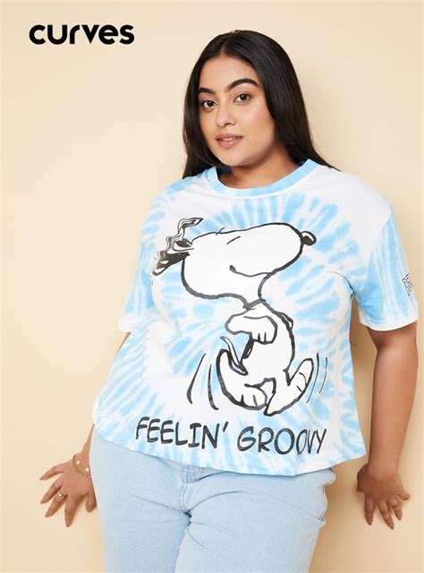 Buy URB_N Women Snoopy Print Tie and Dye T-shirt Online at just Rs. 599 ...
