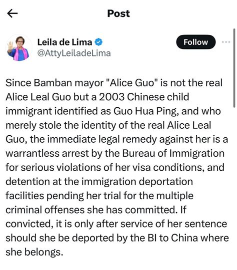 Warrantless Arrest kay “Alice Guo” : r/Philippines