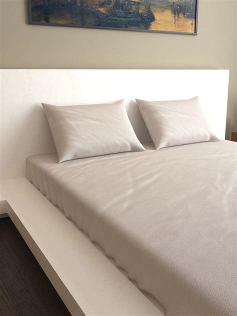 Silver-Coloured Solid 200 TC King Bedsheet With 2 Pillow Covers – Mark Home
