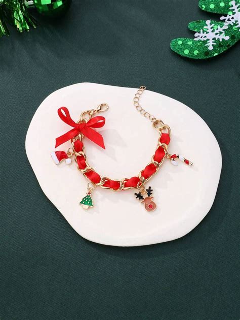 1 peça Moda Árvore de Natal e Rena Chapéu de Bengala Doce Decoração ...