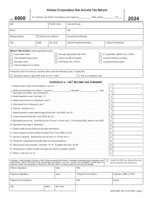 AK DoR 6000 2024-2026 - Fill and Sign Printable Template Online