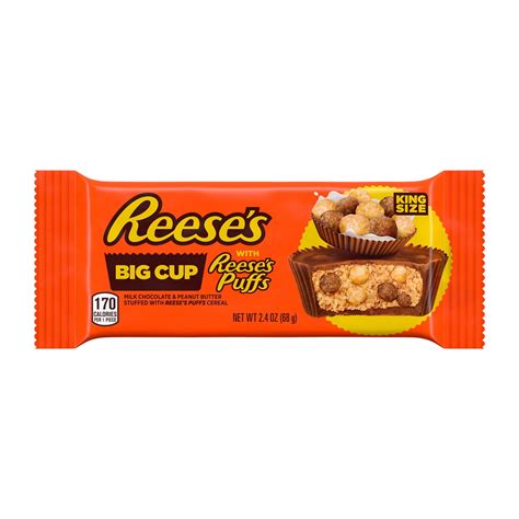 REESE'S, STUFFED WITH REESE'S PUFFS CEREAL Big Cup Milk Chocolate ...
