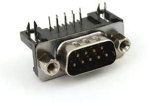 HRTRONICS PACK OF 10 - DB9-M-RA Right Angle DIP Type PCB Mounting ...