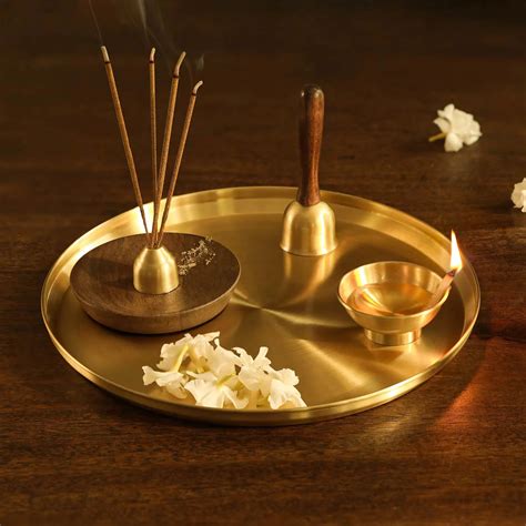 Buy Brass Puja Thali Online - Ellementry – ellementry