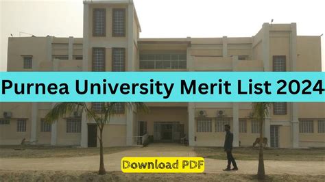 Purnea University Merit List 2024 Out, BSc, BCom, BA Merit List at ...