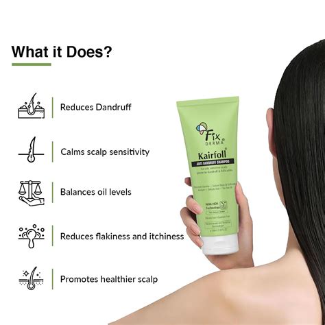 Fixderma Kairfoll Anti Dandruff Shampoo for Oily Sensitive Scalp Prone ...