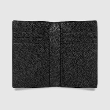 Long card case with Gucci logo in black leather | GUCCI® US