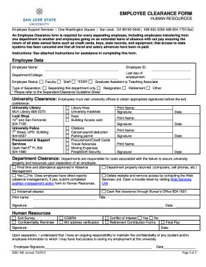 EMPLOYEE CLEARANCE FORM - pdfFiller