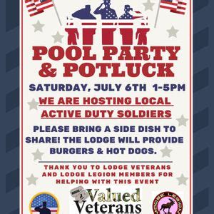 Pool Party & Potluck July 6th 1-5pm, Monterey Moose Family Center #876 ...
