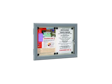 VITRINE Visual-Displays Etanche 2 Feuilles GRIS | Contact EDIMETA ...