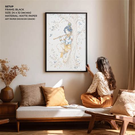 Shop Art | Bal Krishna Flute | Vastu Wall Art | RareMango
