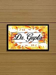 Buy 999STORE Printed Yellow Leaves For Home Name Plate (Mdf & Fiber ...