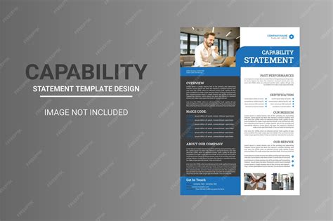 Capability statement design template | Premium Vector