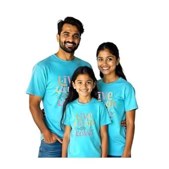 Buy Bouncy Toonz Customised Matching Family T-Shirts for Mom, Dad, and ...