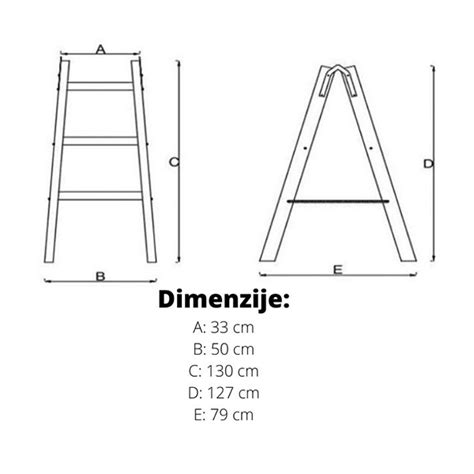 Drvene merdevine 2x4 gazišta 40560 | Volim svoj dom