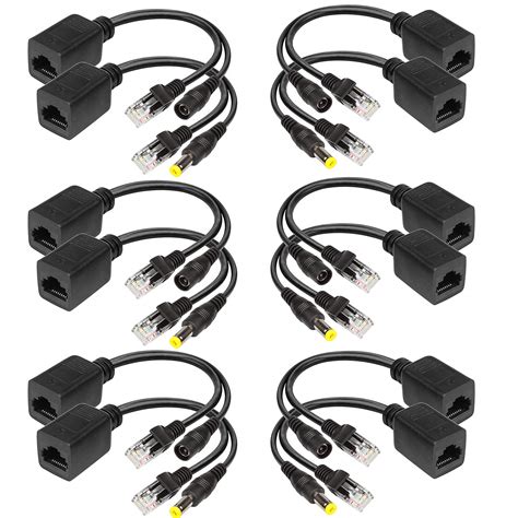 Passive PoE Injector 6 Pairs PoE Splitter Kit Passive PoE Injector and ...