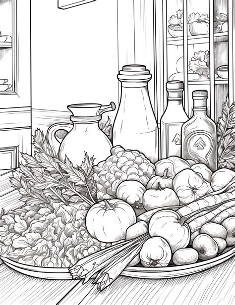 Cooking Coloring Pages 的图像结果