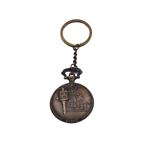 Ladakh Antique Pocket Watch Keychain - 4