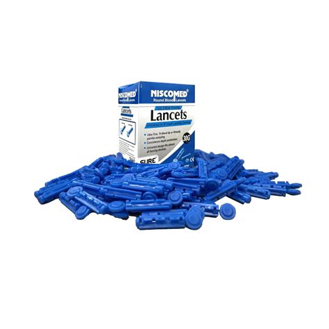 Niscomed Glucometer Round Blood Lancets, supports Dr. Morpen, Accusure ...