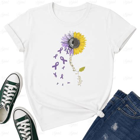 Alpha-1 Awareness Sunflower Warrior Survivor Support Unisex T-Shirt ...