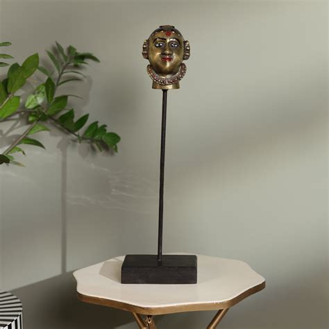 Brass Amba with wooden stand (Large) – Revive Home