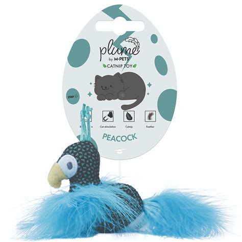 Buy M Pets Plume Peacock Catnip Toy for Cats (Blue) online at ...