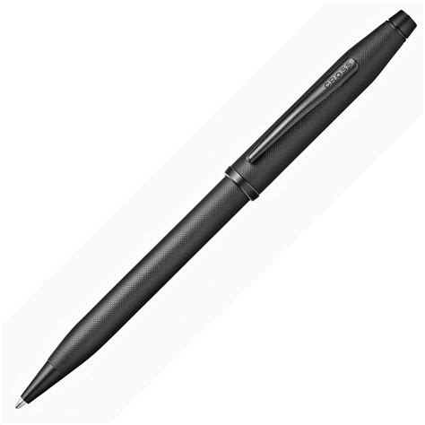 Cross Century 2 Black micro knurl Ballpoint pen with matte black PVD ...