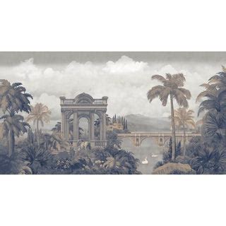 Majestic Foliage Epoch Wallpaper Blue & Sepia | Life n Colors