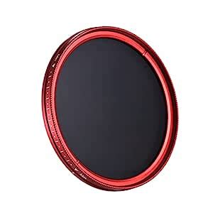 Buy 58mm Slim ND Fader Variable Filter Neutral Density ND2 to ND400 Red ...