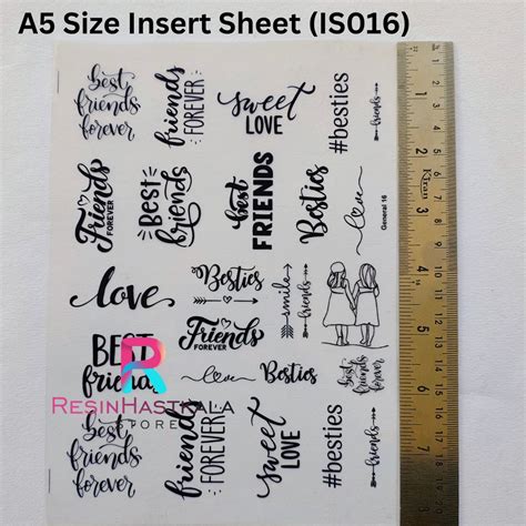 A5 Size Insert Sheet (IS016) – Resinhastkala Store