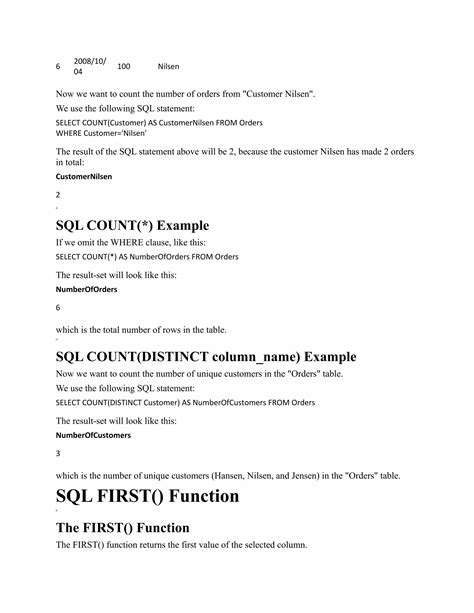 Functions in SQL with Examples 的图像结果